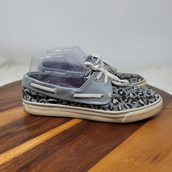 Sperry Top Sider Gray/Black Animal Style Shoes 8M - Picture 4 of 7